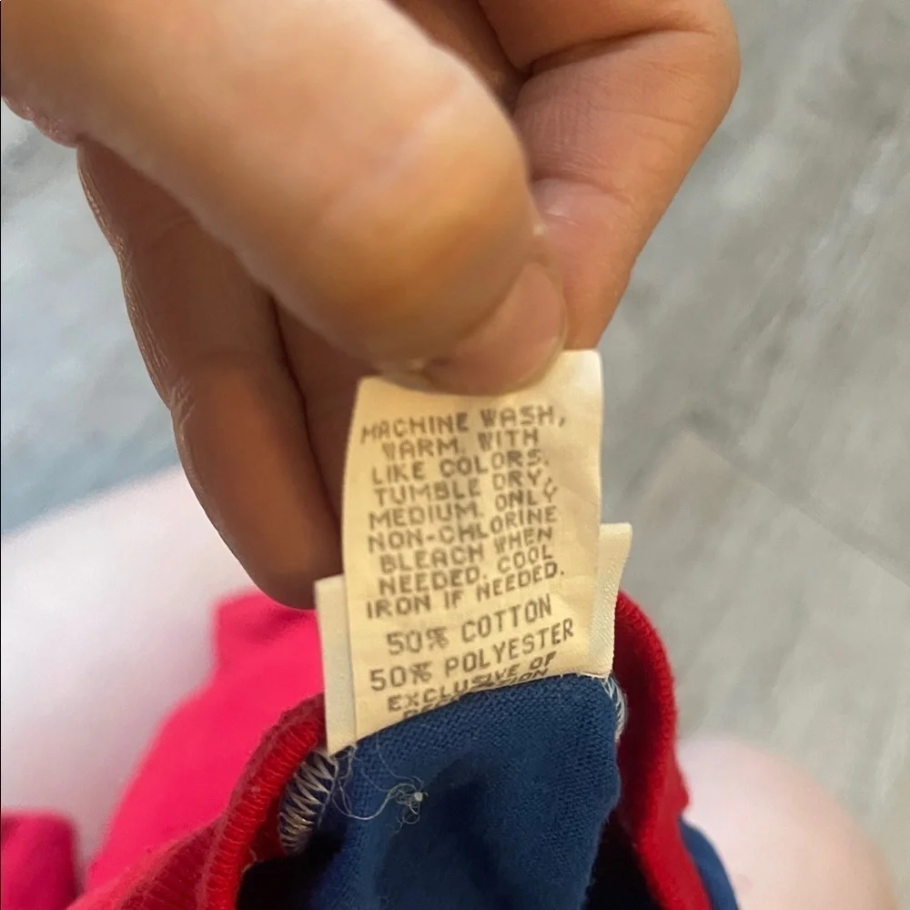 Carter's vintage 90s  Red and Blue Onesie apples I color my apples red